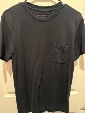 Louis Vuitton Black Short-Sleeve Pocket Tee